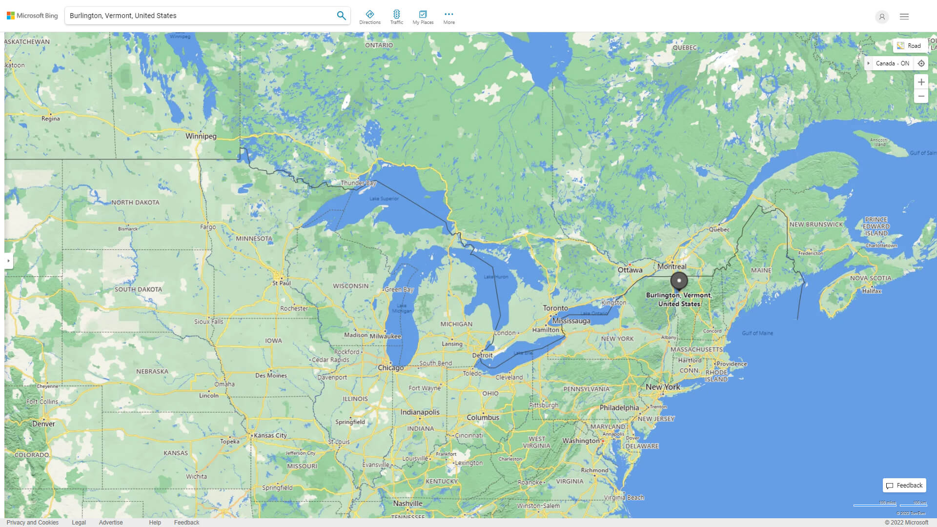 Burlington Map Vermont